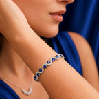 Midnight Sapphire Wave Bracelet