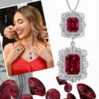 Exquisite Red Ruby Jewellery Set