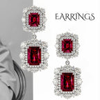 Exquisite Red Ruby Jewellery Set