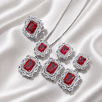 Exquisite Red Ruby Jewellery Set