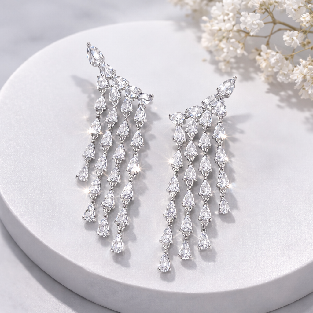 Royal Diamond Drops Earrings