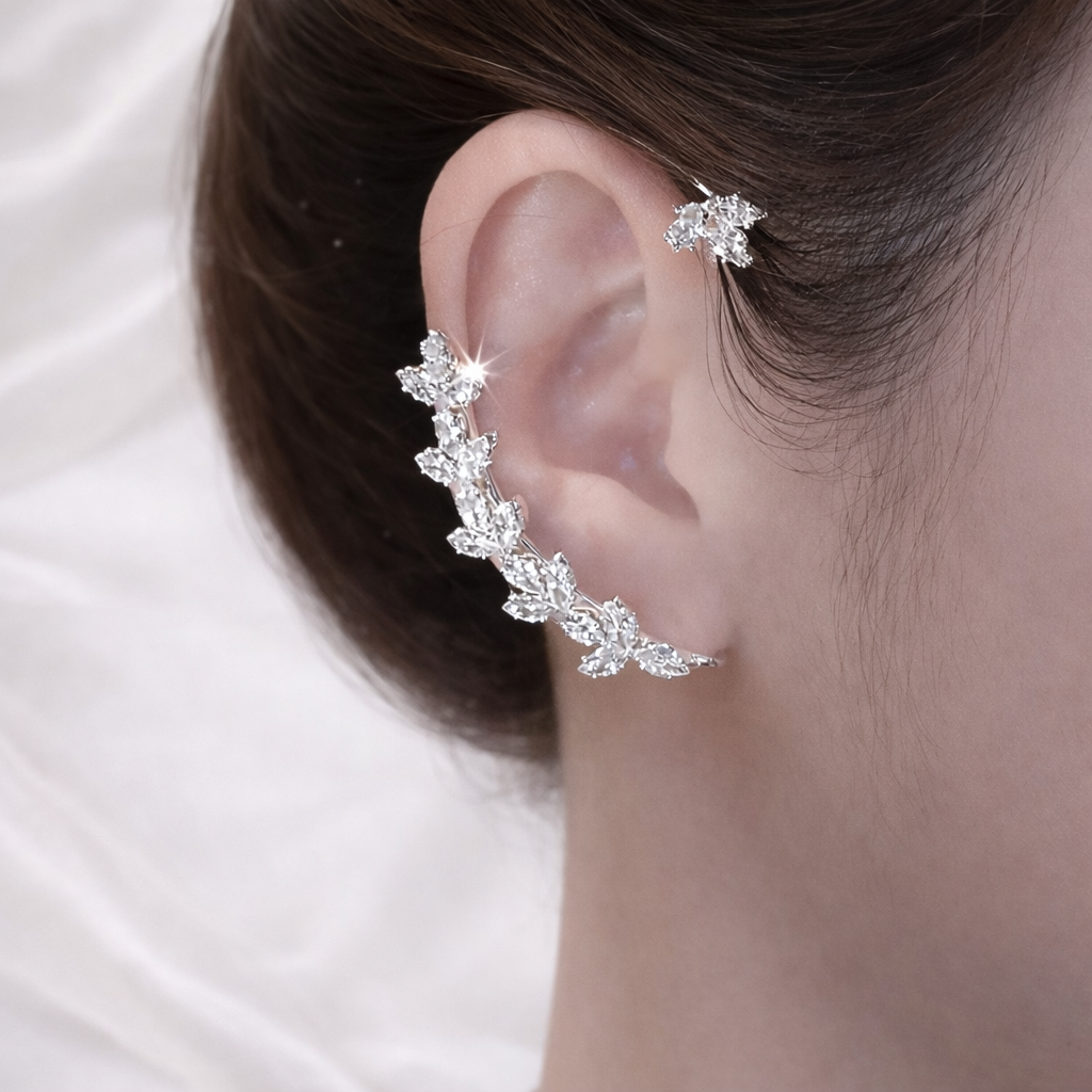 Crystal Ivy Ear Cuff