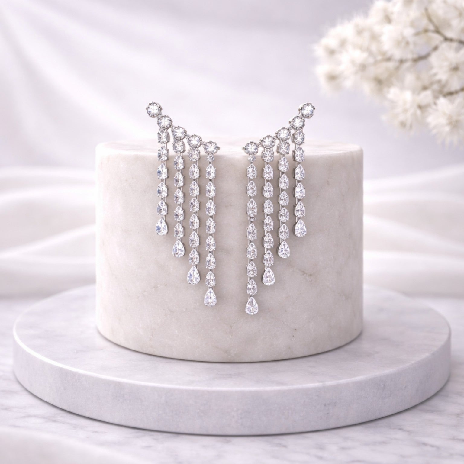 Royal Diamond Drops Earrings